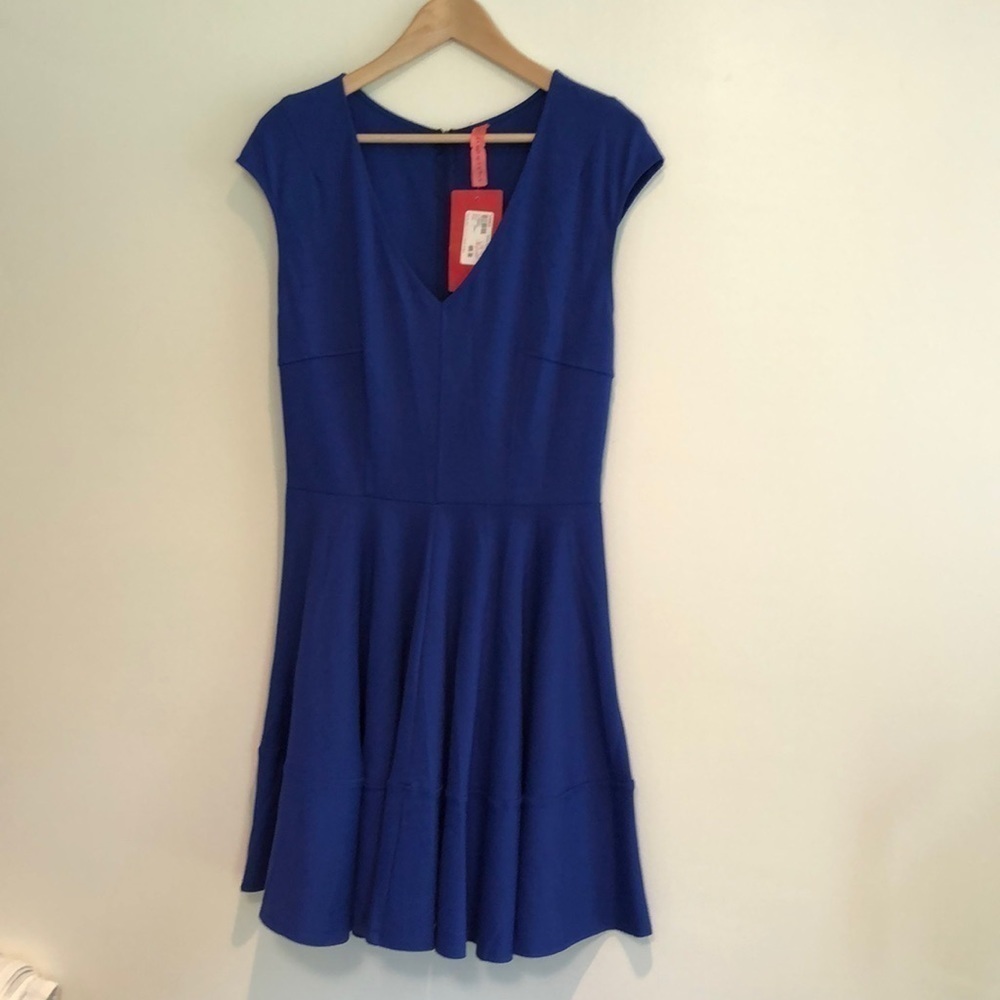 Eight Sixty Evereve Blue fit and flare dress size large